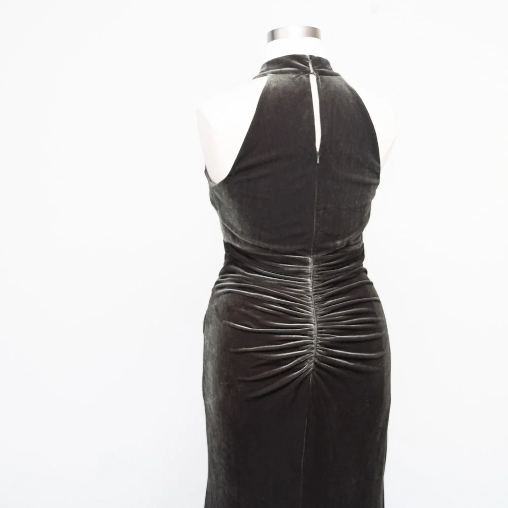 XSCAPE Evenings - “Grace” Velvet Mock Neck‎ Gown